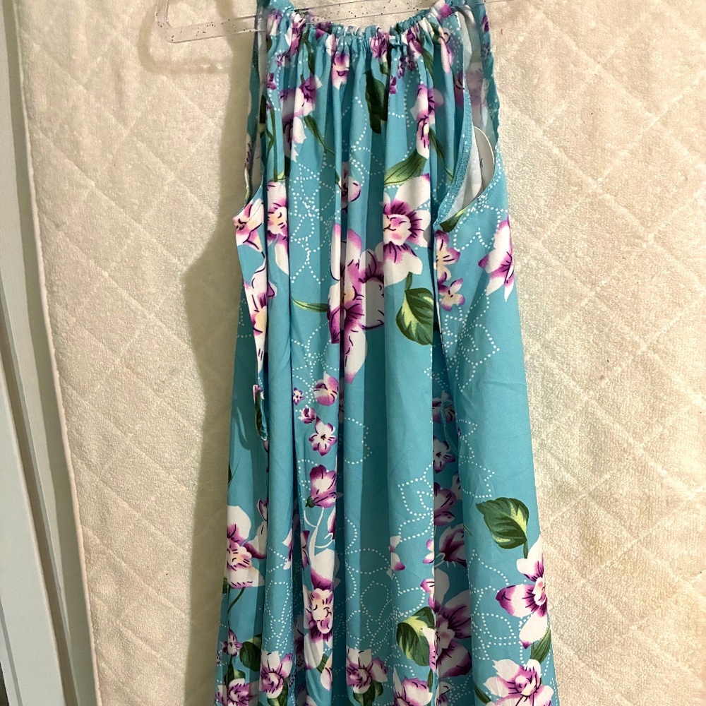 Girl's sun dress by Arshiner floral orchids ruffle bottom. beach coverup size 8